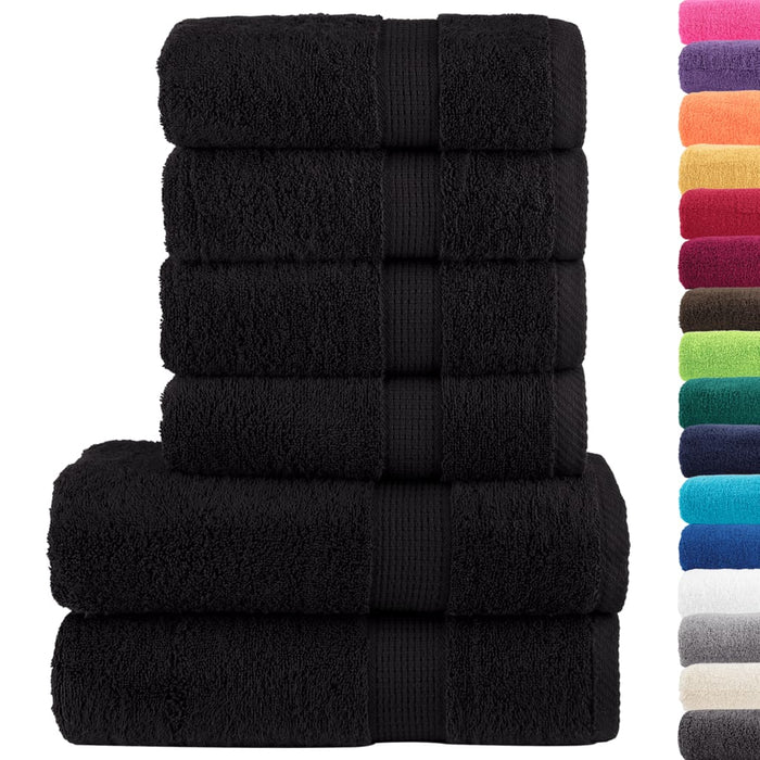 Set de prosoape premium SOLUND, 6 piese, negru, 600 g/m² - WALTI WALTI