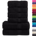 Set de prosoape premium SOLUND, 6 piese, negru, 600 g/m² - WALTI WALTI