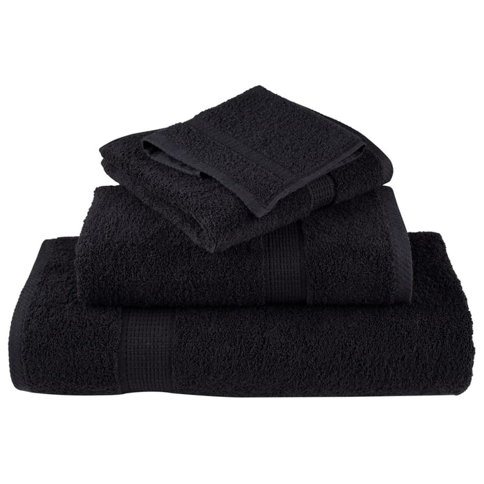 Set de prosoape premium SOLUND, 6 piese, negru, 600 g/m² - WALTI WALTI