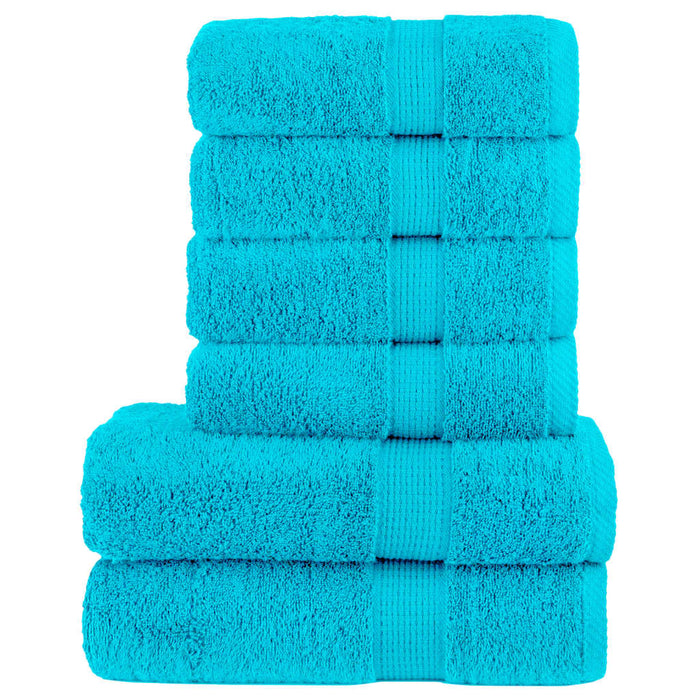 Set de prosoape premium SOLUND, 6 piese, turcoaz, 600 g/m² WALTI