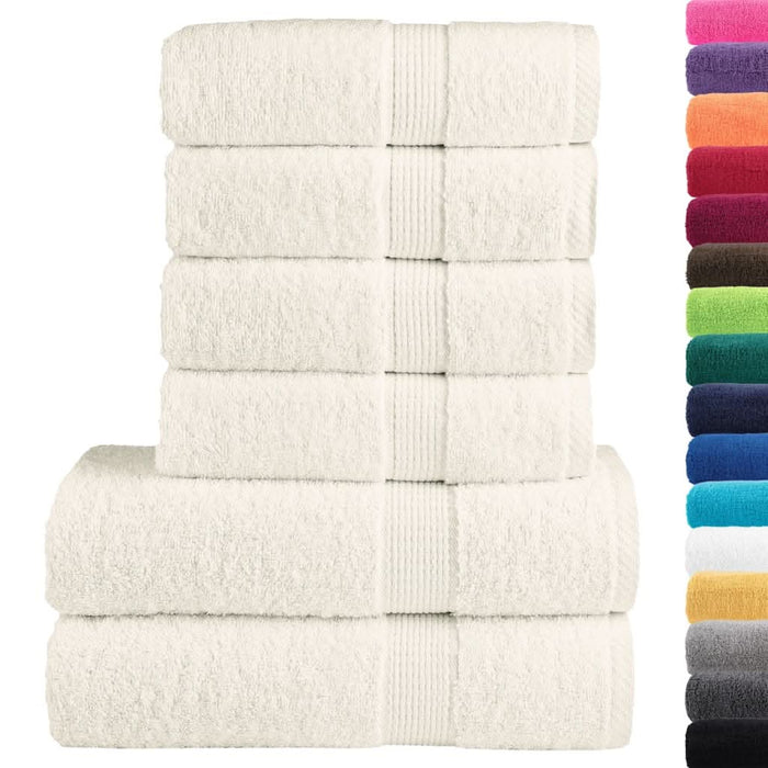 Set de prosoape premium SOLUND, 6 piese, crem, 600 g/m² - WALTI WALTI