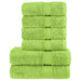 Set de prosoape premium SOLUND, 6 piese, verde măr, 600 g/m² - WALTI WALTI