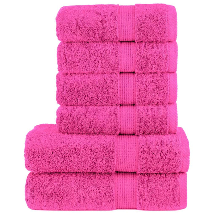 Set de prosoape premium SOLUND, 6 piese, roz, 600 g/m² - WALTI WALTI