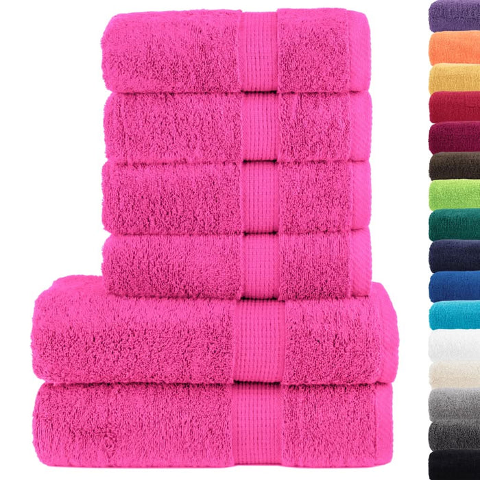 Set de prosoape premium SOLUND, 6 piese, roz, 600 g/m² - WALTI WALTI