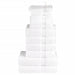 Set de prosoape premium SOLUND, 12 piese, alb, 600 g/m² - WALTI WALTI