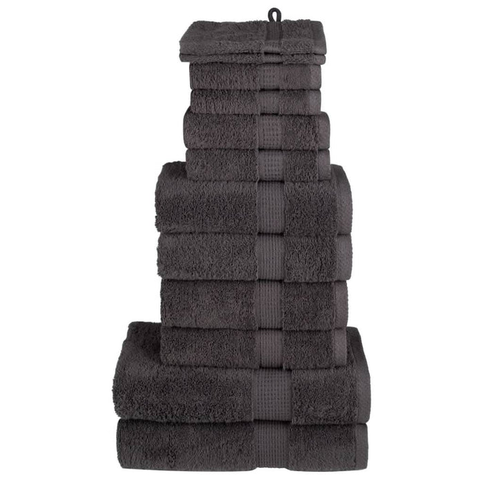 Set de prosoape premium SOLUND, 12 piese, antracit, 600 g/m² - WALTI WALTI