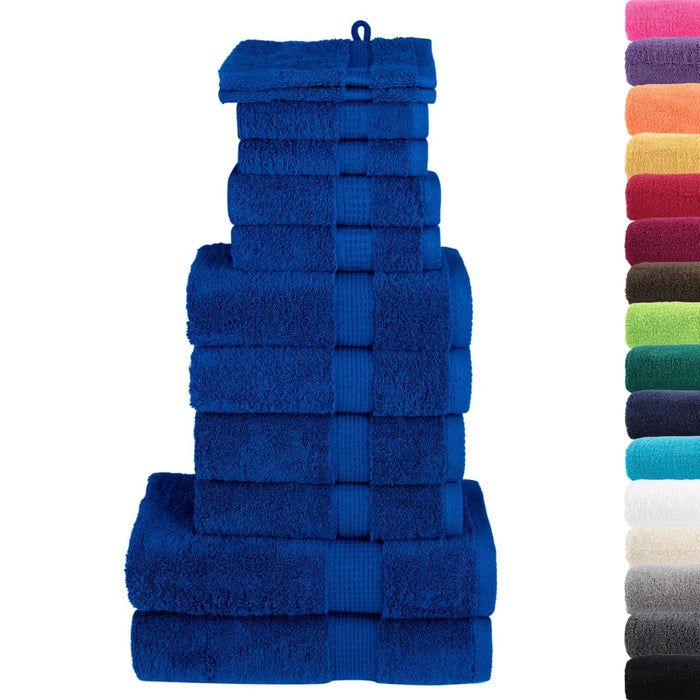 Set de prosoape premium SOLUND, 12 piese, albastru, 600 g/m² WALTI