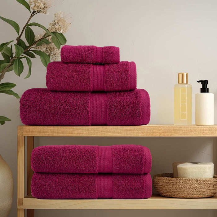 Set de prosoape premium SOLUND, 12 piese, bordo, 600 g/m² WALTI