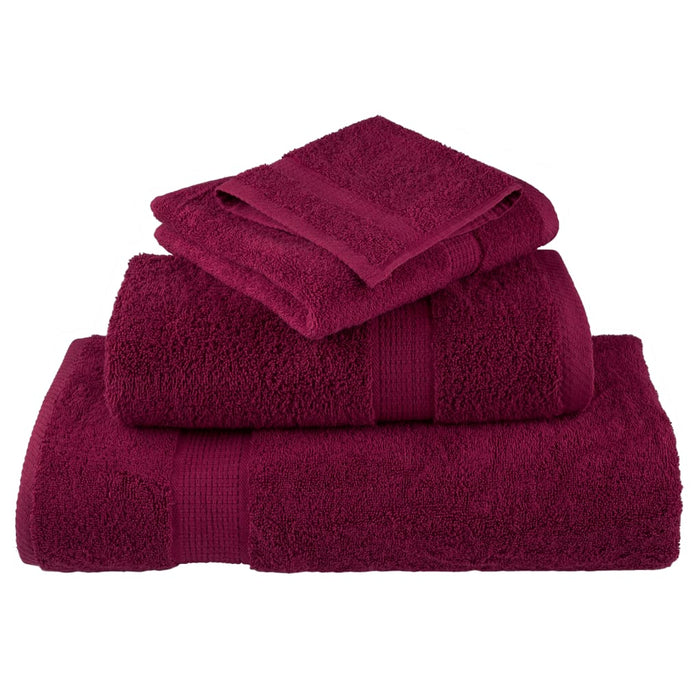 Set de prosoape premium SOLUND, 12 piese, bordo, 600 g/m² WALTI