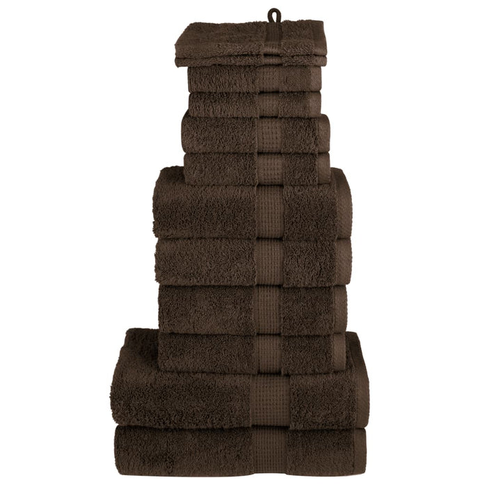 Set de prosoape premium SOLUND, 12 piese, maro, 600 g/m² - WALTI WALTI