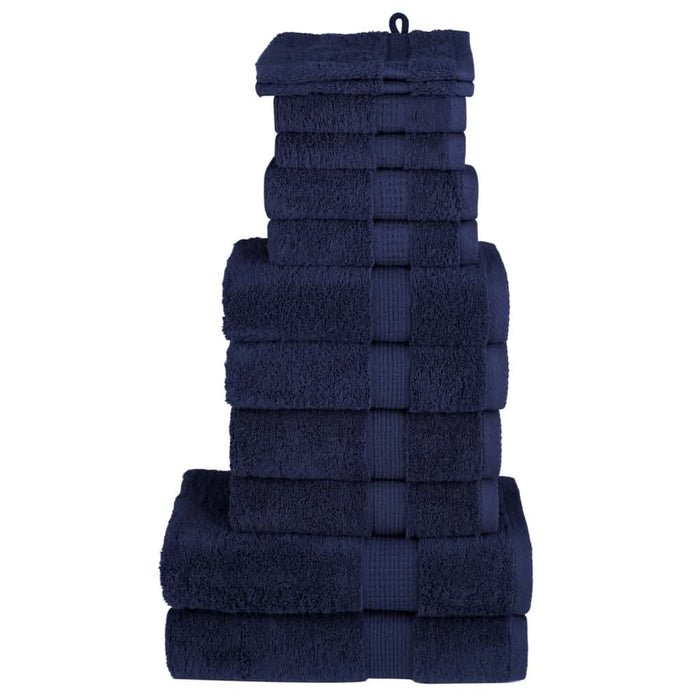 Set de prosoape premium SOLUND, 12 piese, bleumarin, 600 g/m² - WALTI WALTI