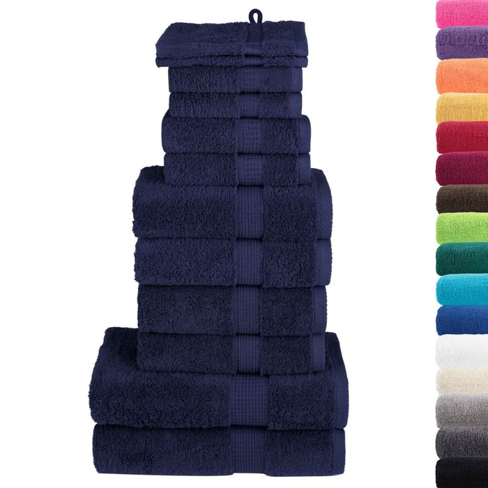 Set de prosoape premium SOLUND, 12 piese, bleumarin, 600 g/m² - WALTI WALTI