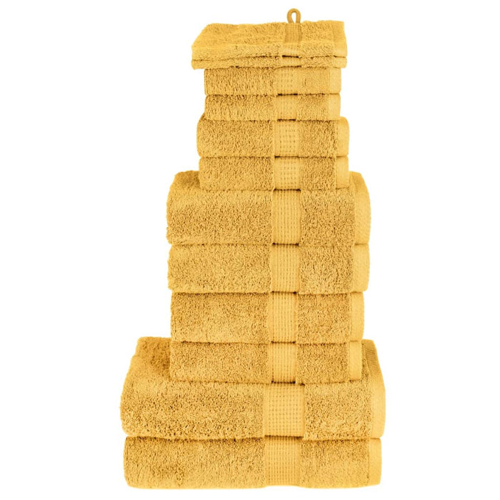 Set de prosoape premium SOLUND, 12 piese, auriu, 600 g/m² WALTI
