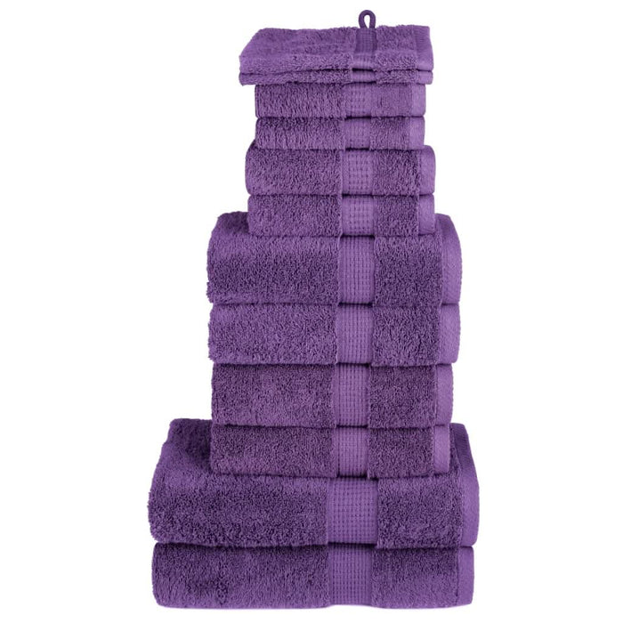 Set de prosoape premium SOLUND, 12 piese, violet, 600 g/m² - WALTI WALTI