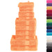 Set de prosoape premium SOLUND, 12 piese, portocaliu, 600 g/m² - WALTI WALTI