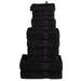 Set de prosoape premium SOLUND, 12 piese, negru, 600 g/m² - WALTI WALTI