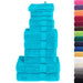 Set de prosoape premium SOLUND, 12 piese, turcoaz, 600 g/m² - WALTI WALTI