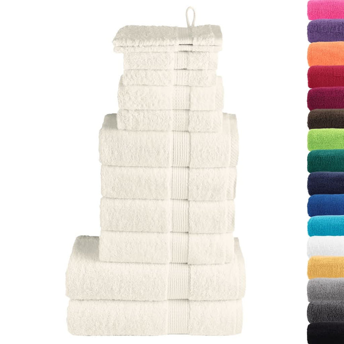 Set de prosoape premium SOLUND, 12 piese, crem, 600 g/m² - WALTI WALTI