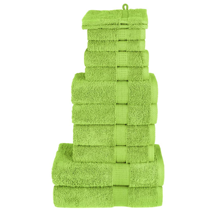 Set de prosoape premium, SOLUND, 12 piese, verde, 600 g/m² - WALTI WALTI