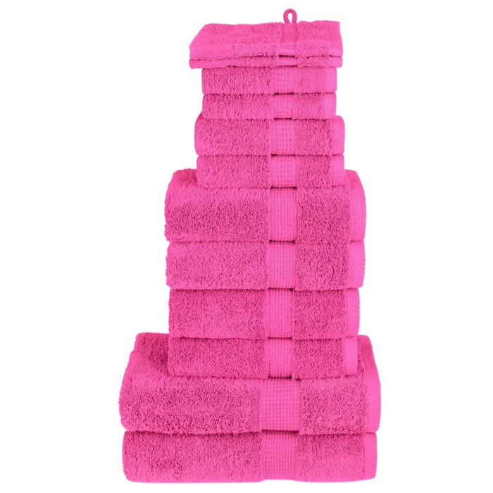 Set de prosoape premium SOLUND, 12 piese, roz, 600 g/m² - WALTI WALTI