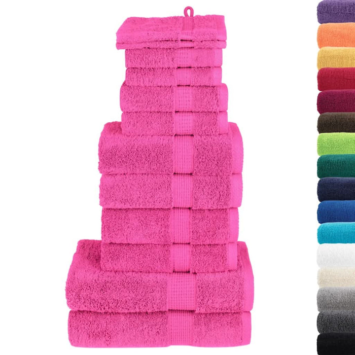 Set de prosoape premium SOLUND, 12 piese, roz, 600 g/m² - WALTI WALTI