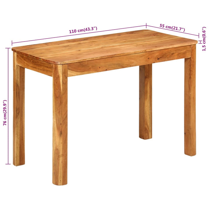 Masă de bucătărie, 110x55x76 cm, lemn masiv de acacia WALTI
