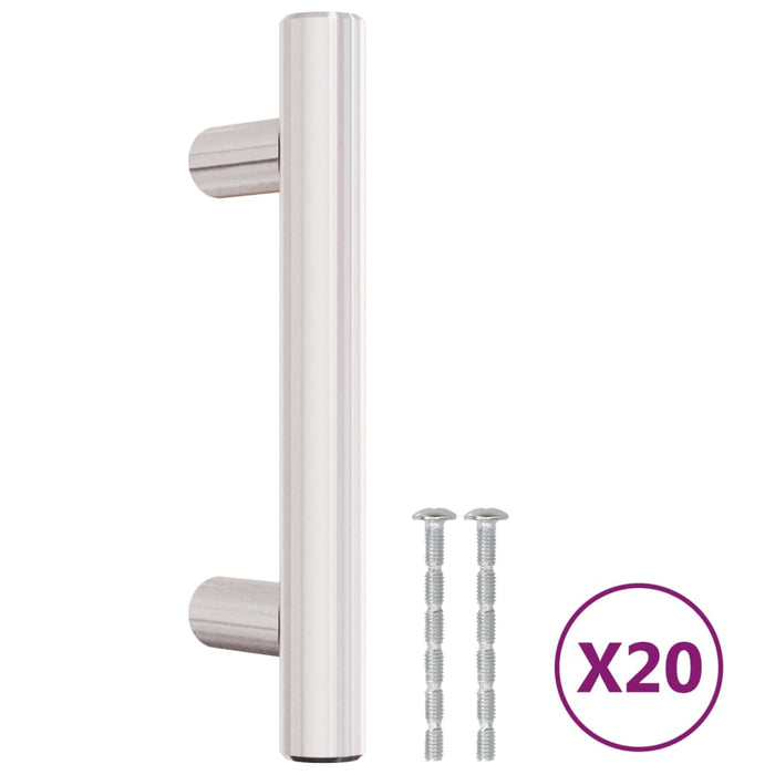 Mânere de dulap, 20 buc., argintiu, 64 mm, oțel inoxidabil - WALTI WALTI