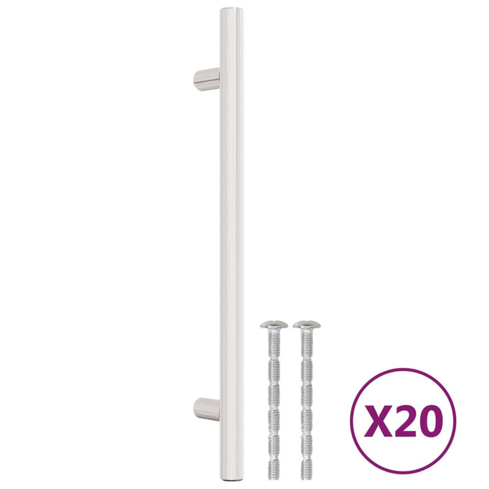 Mânere de dulap, 20 buc., argintiu, 160 mm, oțel inoxidabil - WALTI WALTI