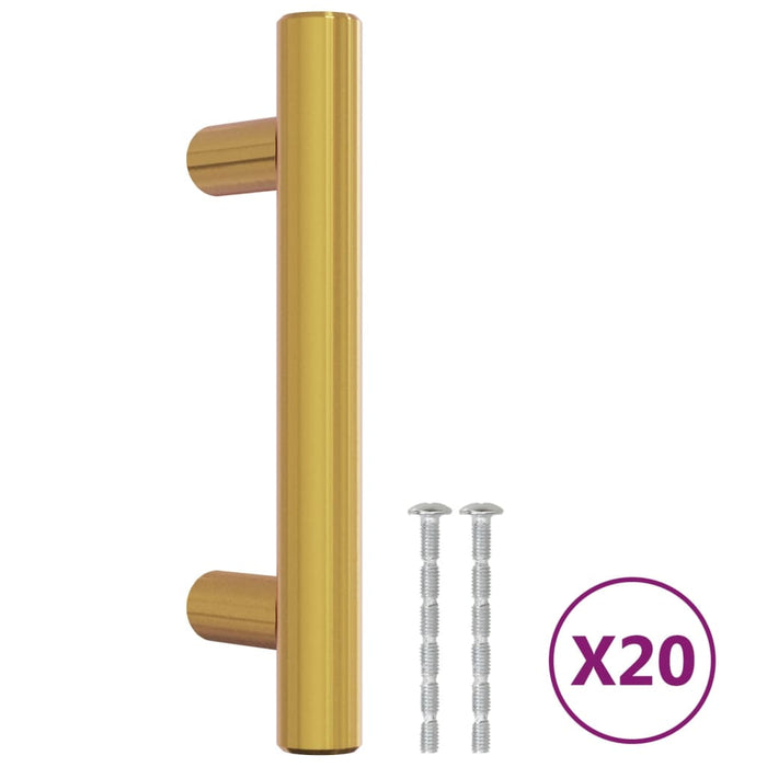 Mânere de dulap, 20 buc., auriu, 64 mm, oțel inoxidabil - WALTI WALTI
