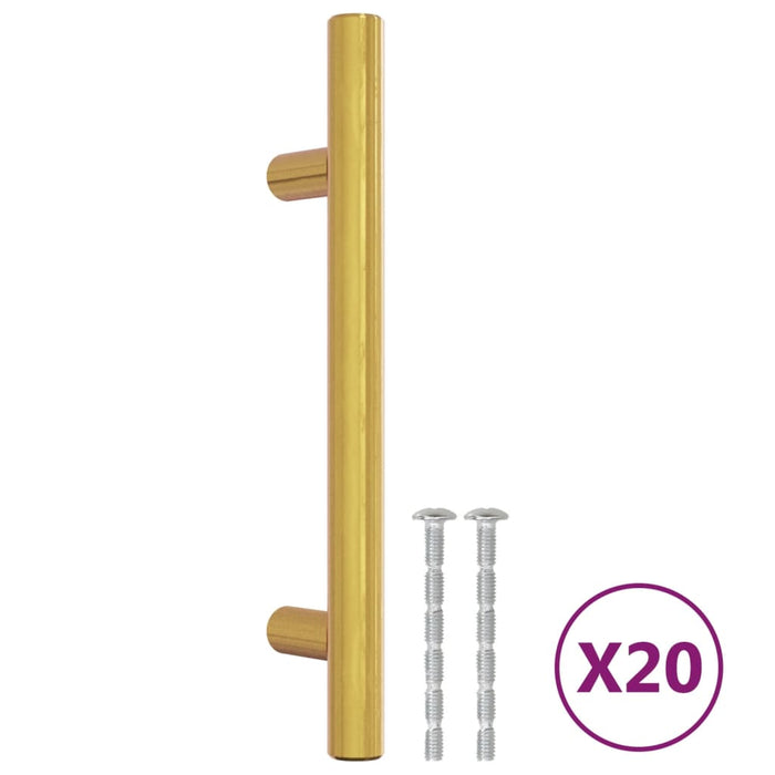 Mânere de dulap, 20 buc., auriu, 96 mm, oțel inoxidabil - WALTI WALTI
