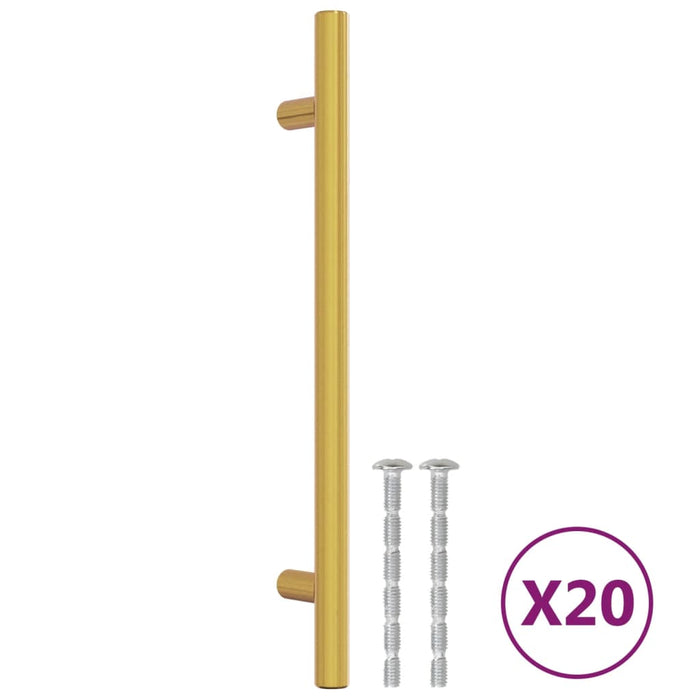 Mânere de dulap, 20 buc., auriu, 160 mm, oțel inoxidabil - WALTI WALTI
