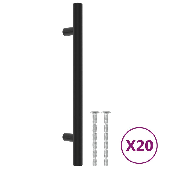Mânere de dulap, 20 buc., negru, 128 mm, oțel inoxidabil - WALTI WALTI
