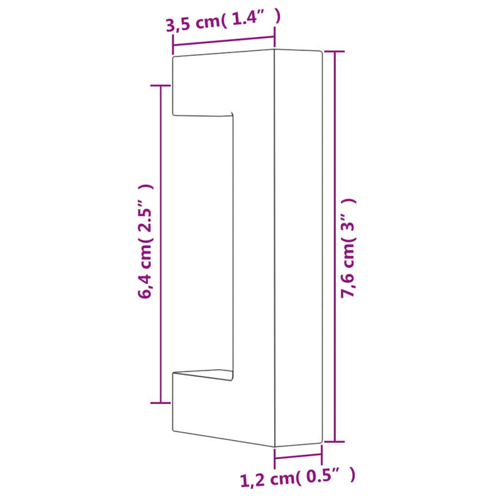 Mânere de dulap, 20 buc., argintiu, 64 mm, oțel inoxidabil WALTI