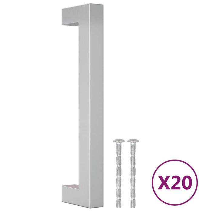 Mânere de dulap, 20 buc., argintiu, 128 mm, oțel inoxidabil WALTI