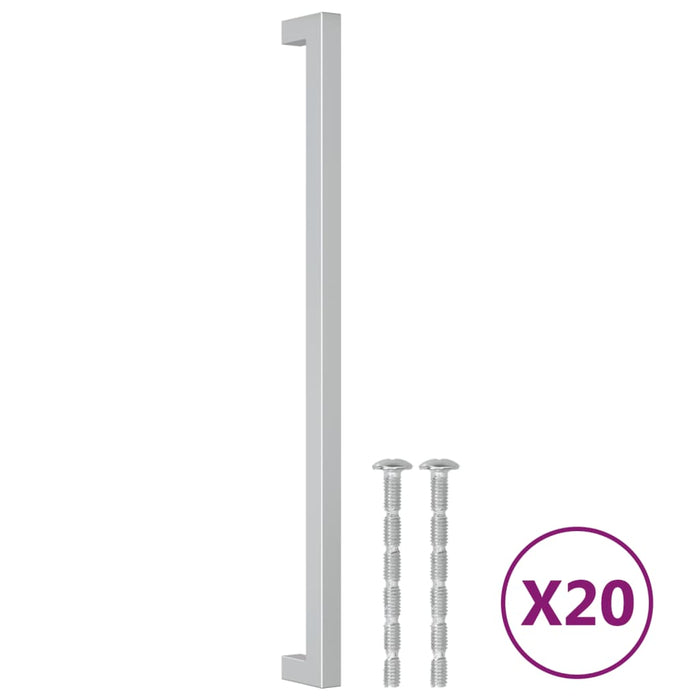 Mânere de dulap, 20 buc., argintiu, 320 mm, oțel inoxidabil - WALTI WALTI