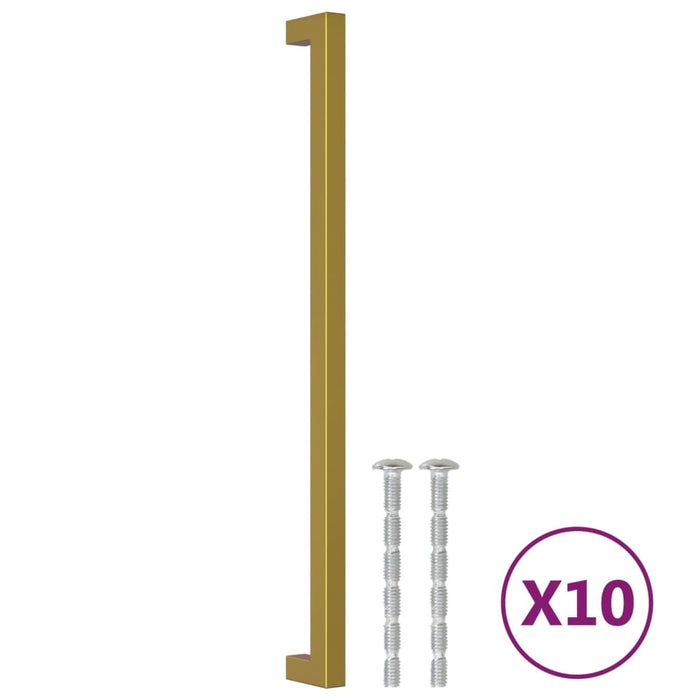Mânere de dulap, 10 buc., auriu, 320 mm, oțel inoxidabil WALTI