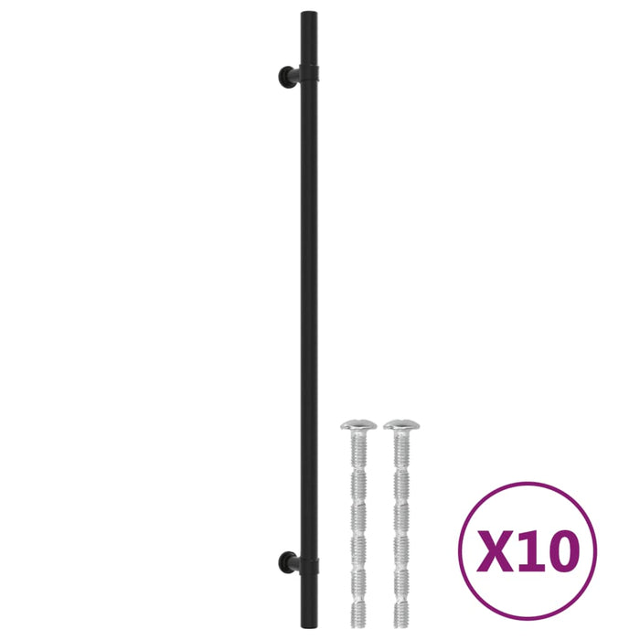 Mânere de dulap, 10 buc., negru, 320 mm, oțel inoxidabil - WALTI WALTI