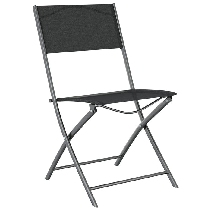 Set mobilier de grădină, 3 piese, negru, oțel WALTI