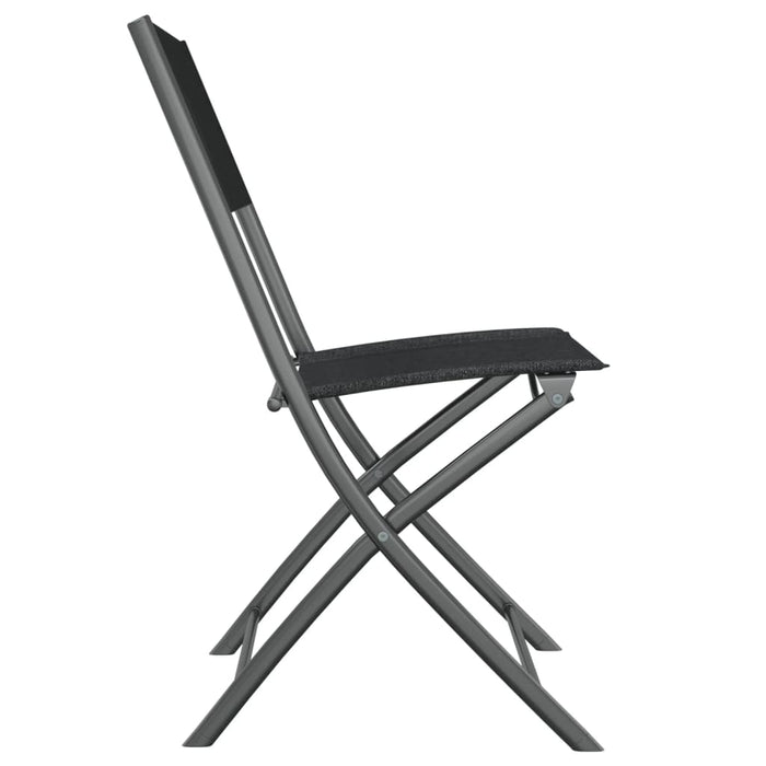 Set mobilier de grădină, 3 piese, negru, oțel WALTI