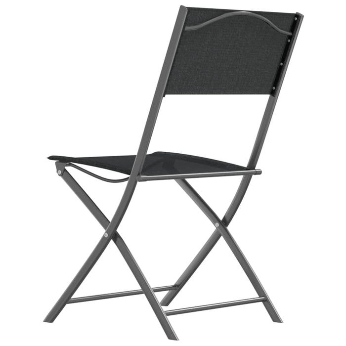 Set mobilier de grădină, 3 piese, negru, oțel WALTI