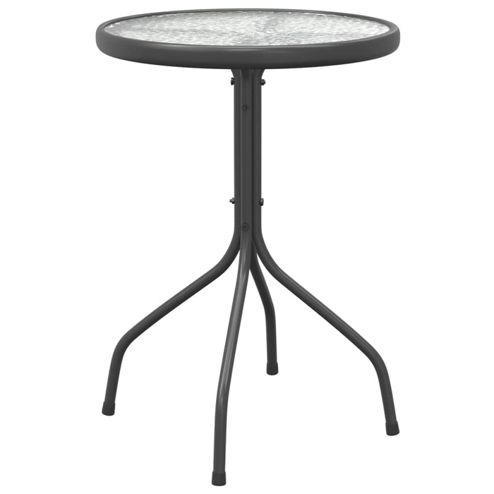 Set mobilier de grădină, 3 piese, negru, oțel WALTI