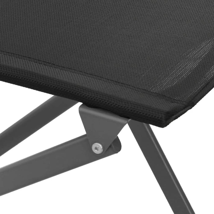 Set mobilier de grădină, 3 piese, negru, oțel WALTI