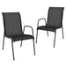 Set mobilier de grădină, 3 piese, negru, oțel - WALTI WALTI