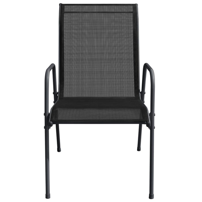 Set mobilier de grădină, 3 piese, negru, oțel - WALTI WALTI