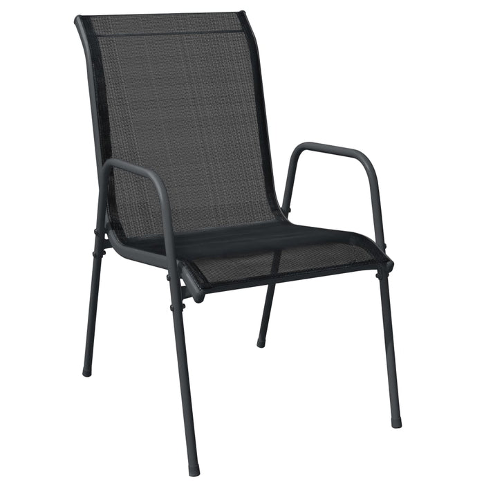 Set mobilier de grădină, 3 piese, negru, oțel - WALTI WALTI