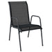 Set mobilier de grădină, 3 piese, negru, oțel - WALTI WALTI