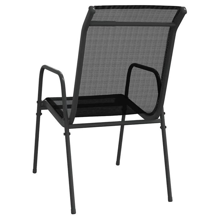 Set mobilier de grădină, 3 piese, negru, oțel - WALTI WALTI