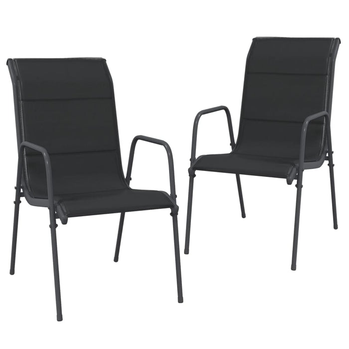 Set mobilier de grădină, 3 piese, negru, oțel - WALTI WALTI