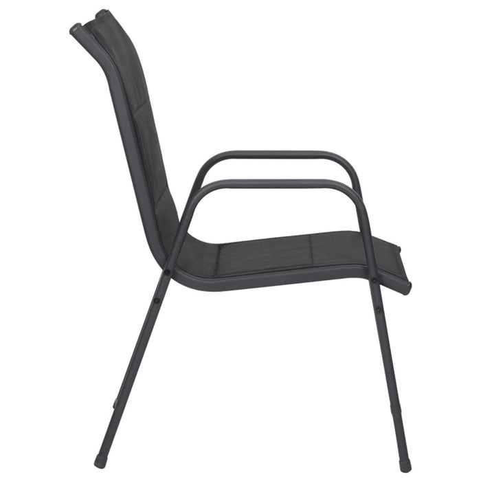Set mobilier de grădină, 3 piese, negru, oțel - WALTI WALTI