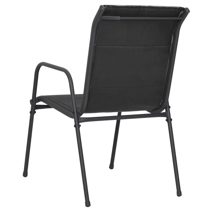Set mobilier de grădină, 3 piese, negru, oțel - WALTI WALTI
